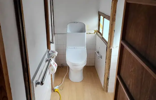 守山市守山の水が引かないトイレ詰まり施工事例写真