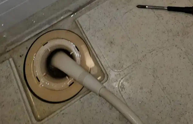 近江八幡市江頭町の浴室排水の詰まりトラブル施工事例写真