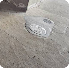 作業場の床排水写真