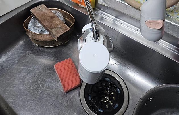 守山市キッチンシンク修理写真