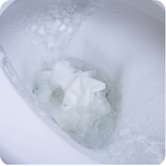 紙詰まりのトイレ