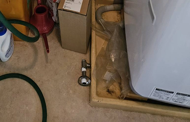 草津市の洗濯排水あふれ施工事例写真