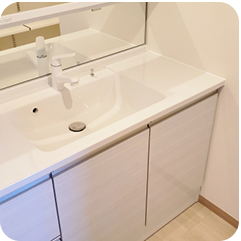 洗面化粧台の写真