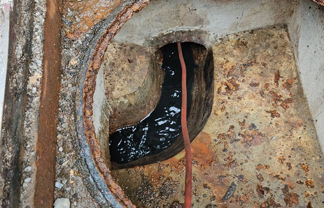 甲賀市水口町の排水が流れない台所詰まりの高圧洗浄施工事例写真