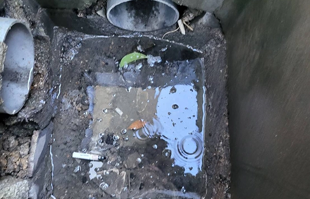 甲賀市土山町の汚水桝あふれ逆流トラブルの高圧洗浄施工事例写真
