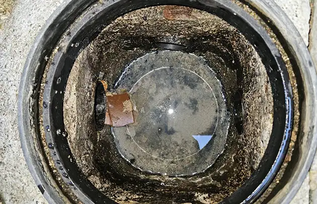 湖南市三雲の汚水桝あふれと逆流の高圧洗浄対応施工事例写真