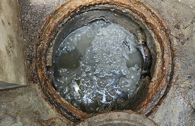 草津市追分の排水の流れが悪い時の排水管高圧洗浄施工事例写真