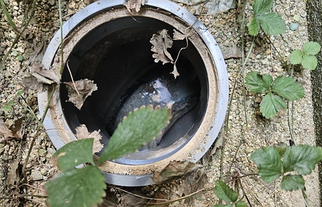 大津市坂本の汚水桝があふれる詰まりの高圧洗浄施工事例写真