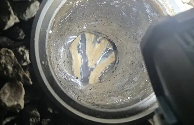 高島市安曇川町の汚水桝あふれと逆流の高圧洗浄対応施工事例写真