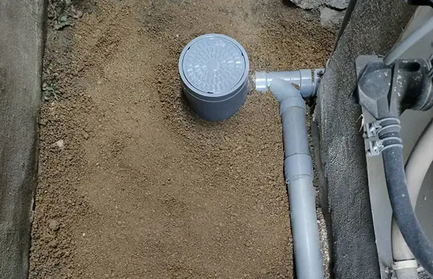 高島市マキノ町の破損した汚水桝交換と排水改善工事施工事例写真