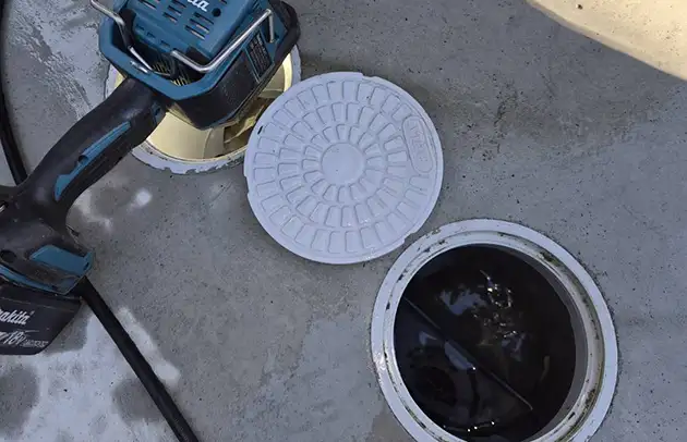 野洲市久野部の汚水桝あふれと逆流の高圧洗浄対応施工事例写真