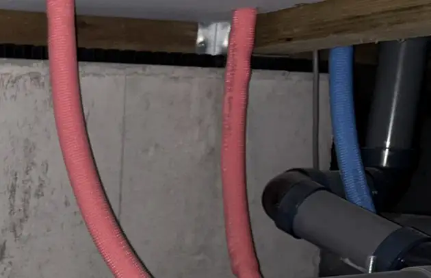 甲良町横関の老朽給水管の引き直しによる漏水対策施工事例写真