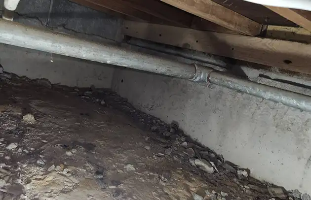 長浜市平方町の屋外配管のにじみ出し漏水調査と修理施工事例写真