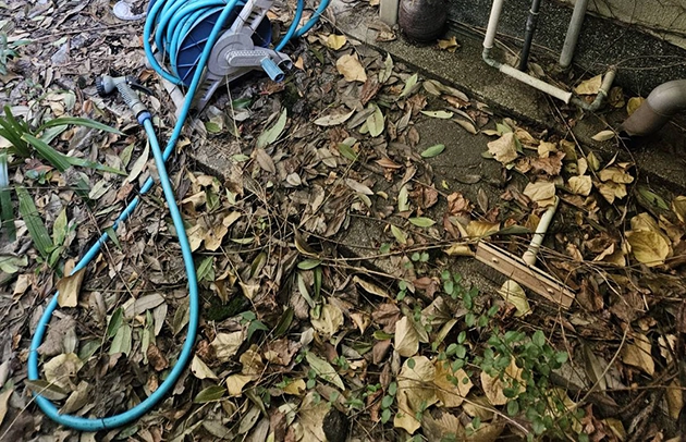 大津市瀬田の地面が濡れる漏水と検針指摘の調査対応施工事例写真