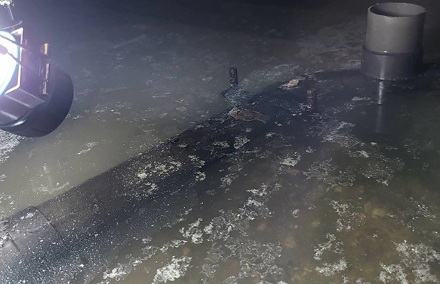 大津市坂本の床下漏水の特定と給水管引き直し工事施工事例写真