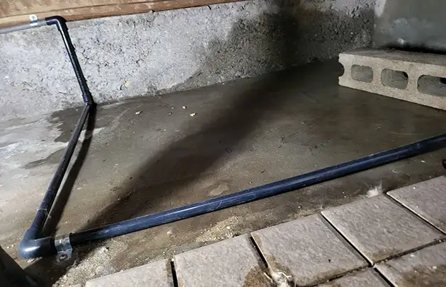 竜王町小口の床下漏水による給水管引き直し工事施工事例写真