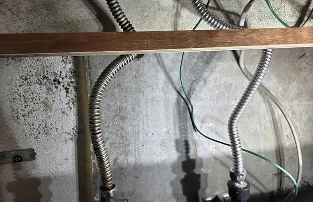 高島市新旭町の壁内漏水の原因特定と配管修理施工事例写真