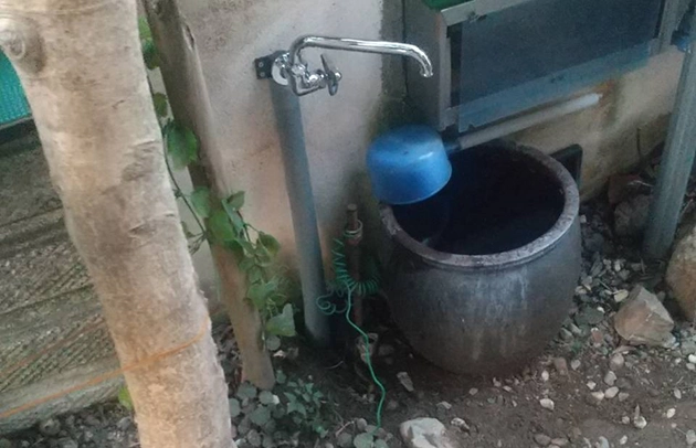 草津市凍結した屋外給水管修理の施工事例写真