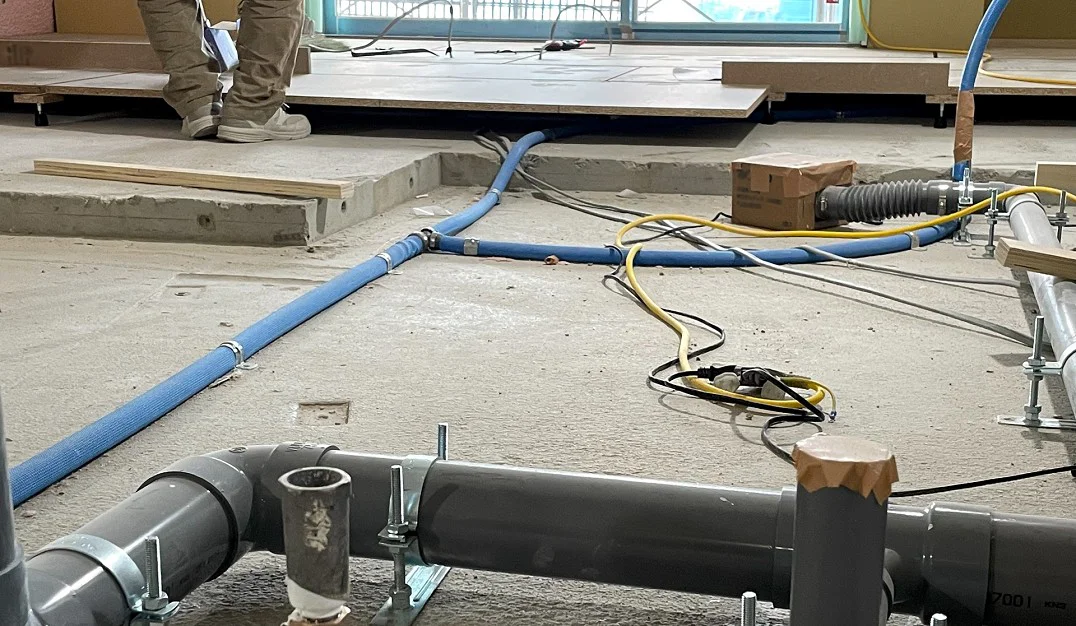 給水管工事の様子