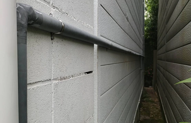 湖南市の屋外配管漏水調査施工事例写真