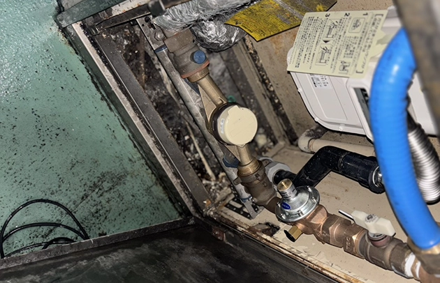 長浜市のマンション共用部給水配管交換工事施工事例写真