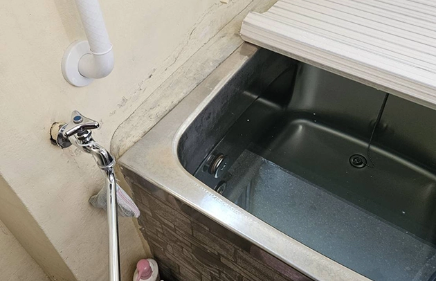 甲賀市信楽町の浴室切替弁の水漏れ施工事例写真