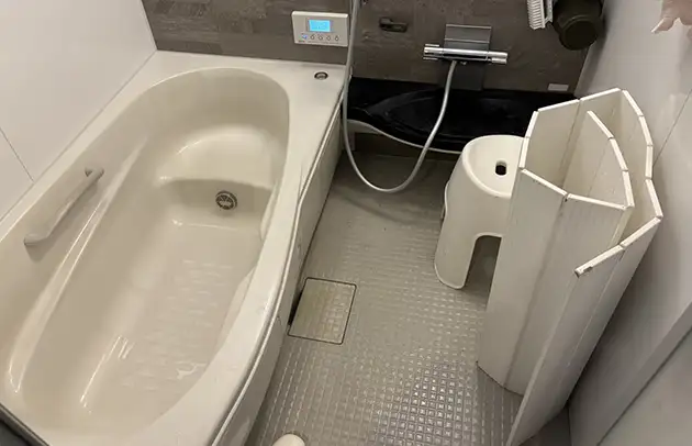 栗東市小柿の洗面排水ポップアップ部の水漏れ施工事例写真