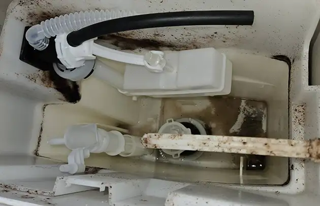 多賀町多賀の浮き玉不良によるトイレ水漏れ施工事例写真