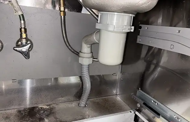 多賀町敏満寺のキッチン止水栓の軸部水漏れ施工事例写真