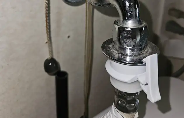 多賀町河内の洗濯機ワンタッチ継手の水漏れ施工事例写真