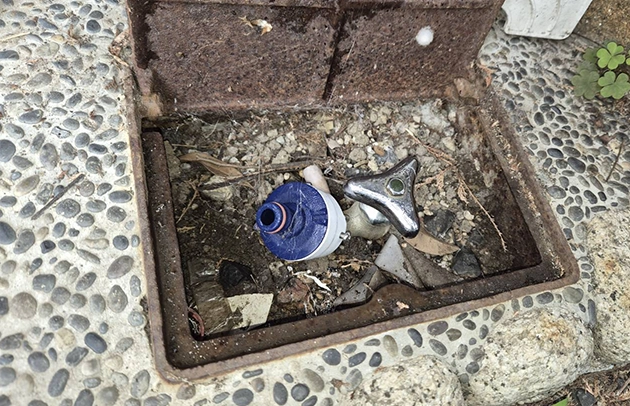 草津市の散水栓水漏れ修理の施工事例写真