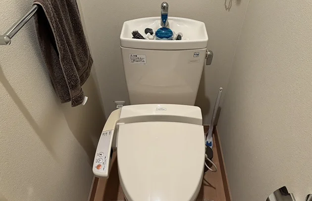 彦根市のトイレタンク水漏れ修理施工事例写真