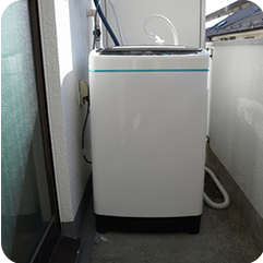 洗濯機まわり床の写真